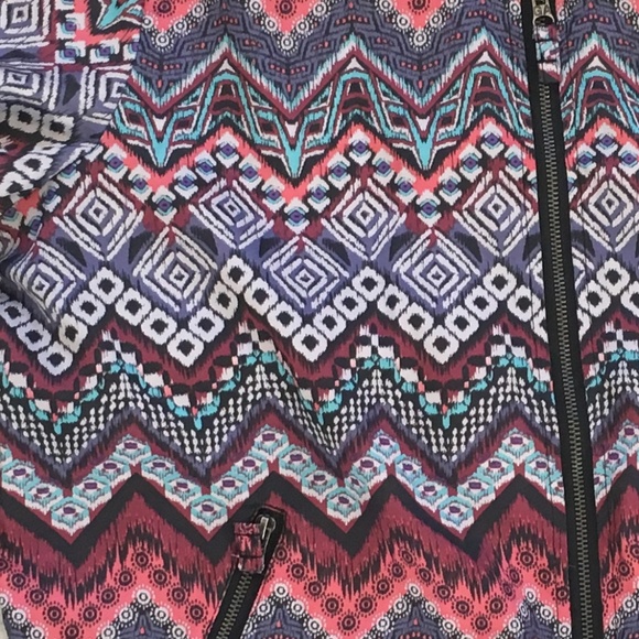 Garage Chevron Printed Lightweight Bomber Jacket Size M - Picture 7 of 7